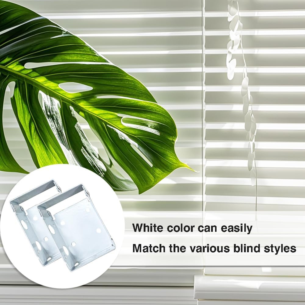2Pcs Mini Metal Window Blind Brackets Box Mounting Bracket for Window Low