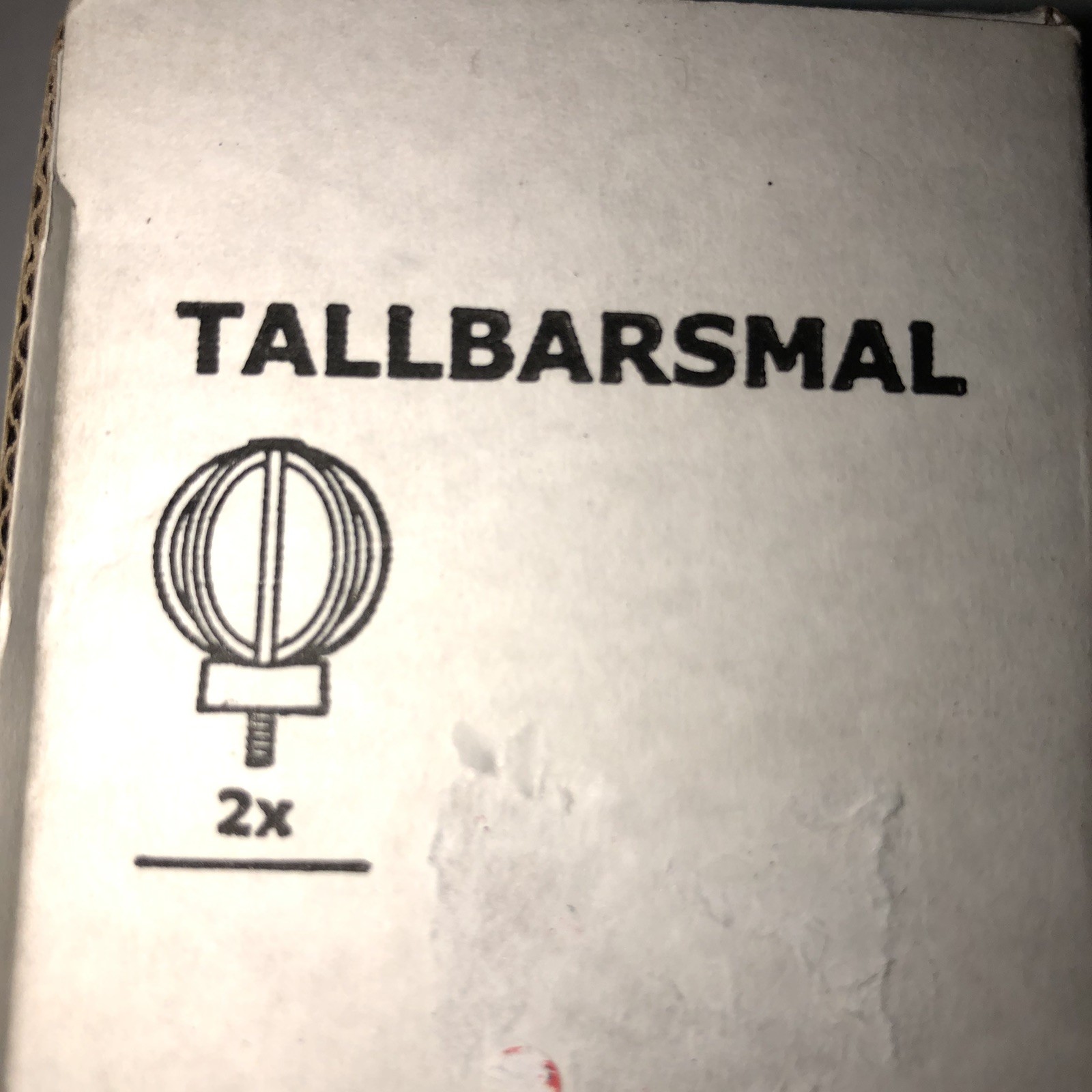 Ikea Tallbarsmal Finials One Pair Black 505.493.65 Sphere-Like @C