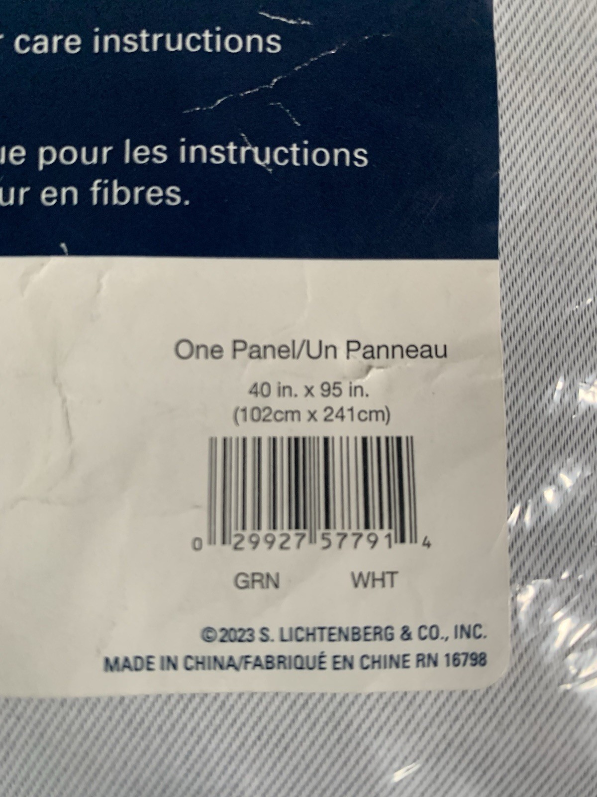 SUN ZERO White Grommet Panel Curtain – Size 40 X 95 Inches – New In Package