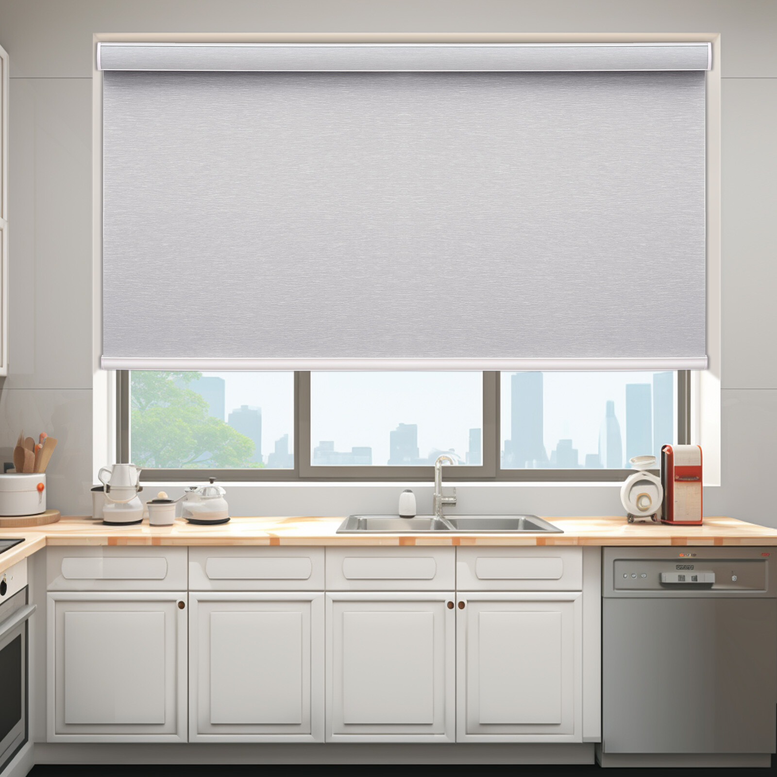 Changshade CUSTOM Made Blackout Cordless Window Blinds Roller Shades shade