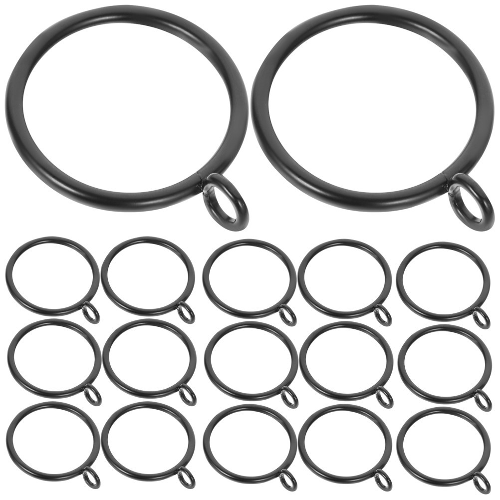 40 Pcs Curtain Fixing Ring Drapery Rings with Eyelets Rod for Drapes
