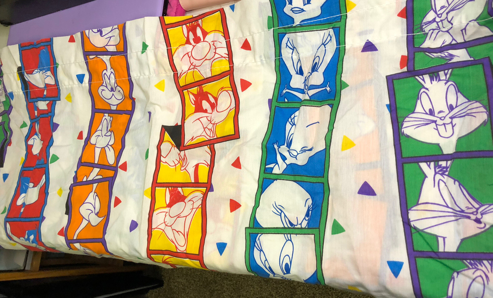 Vintage Looney Tunes Valance Curtain 17” H X 83” L