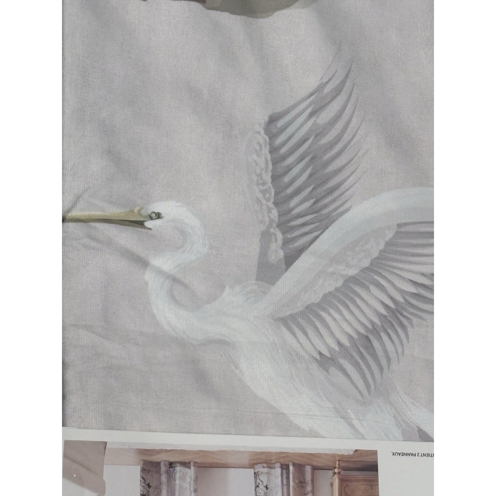 Callisto Home Heron Bird Window Curtains Panels 38 X 96” Set Of 4 Panels Blush