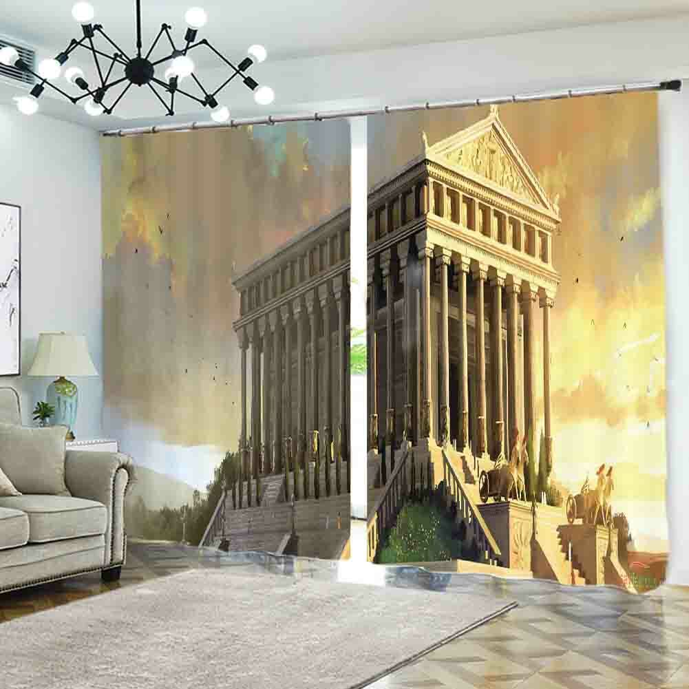 Many Pillars Palace 3D Curtain Blockout Photo Printing Curtains Drape Fabric