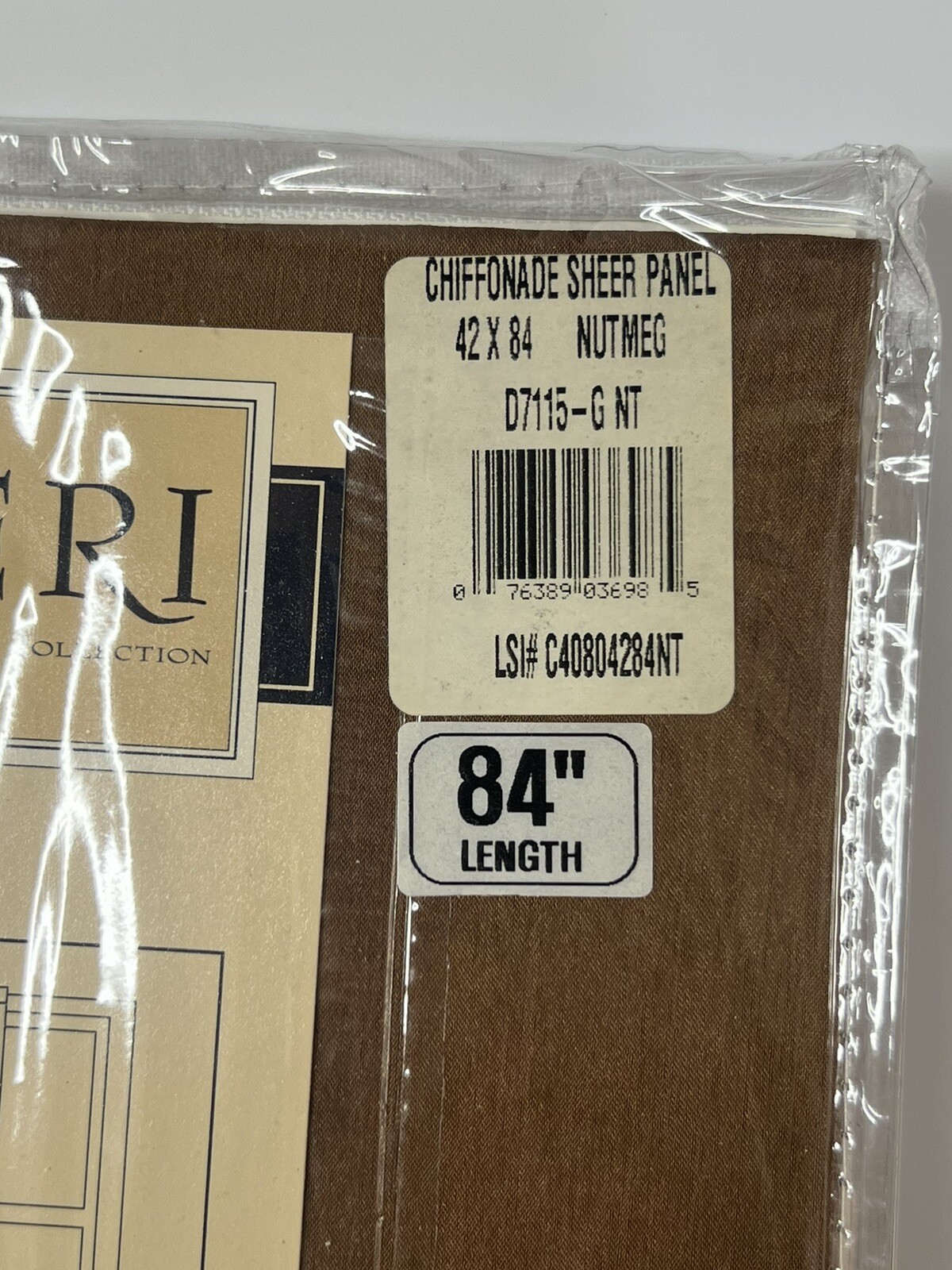 Peri Homeworks Collection One Tailored Panel 42” x 84″ Chiffonade Nutmeg New