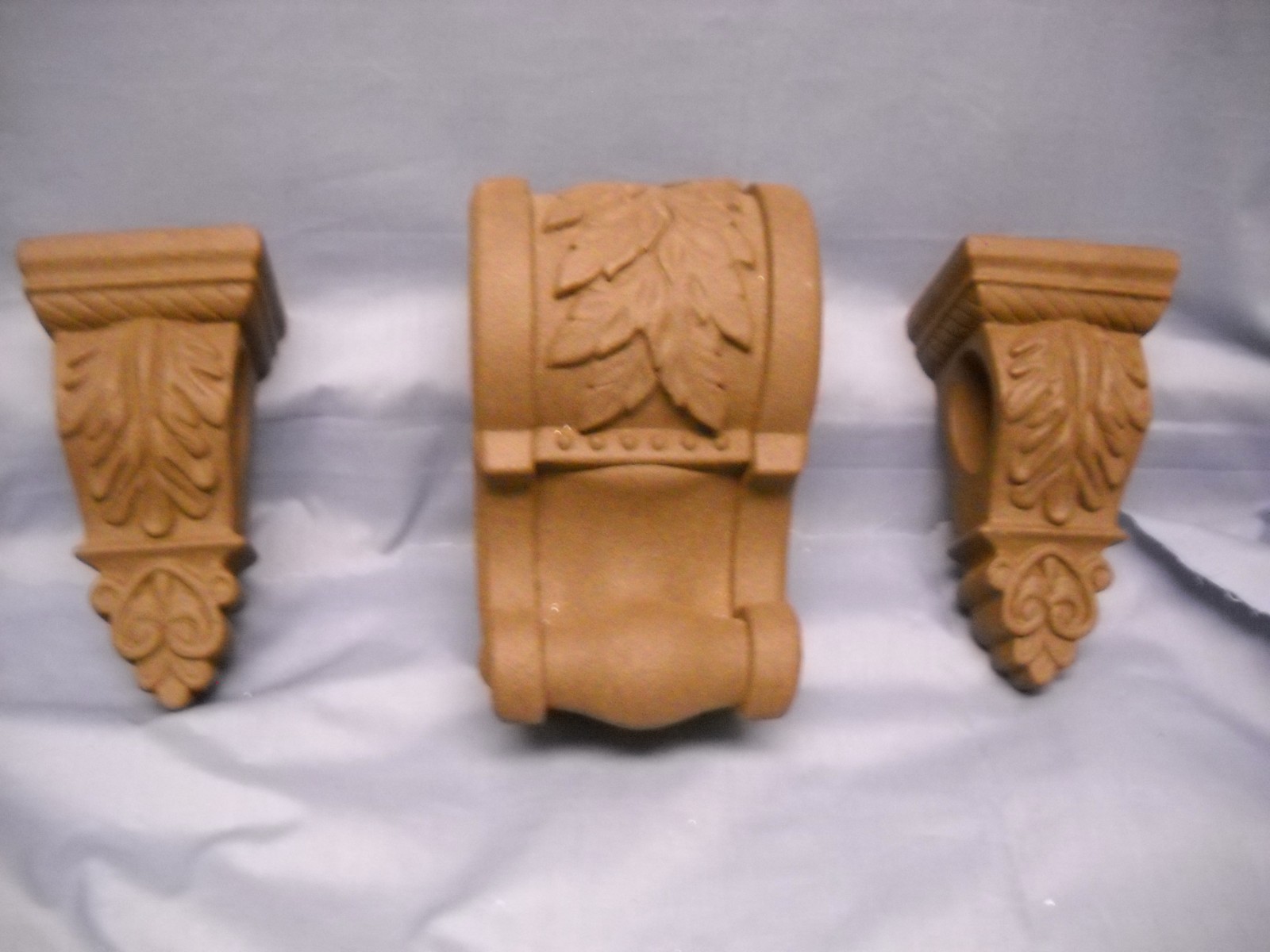 Three Drapery Corbels, Curtain Rod Holders, or Shelf Supports