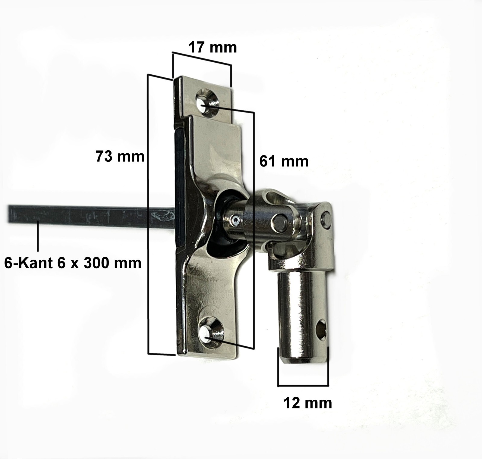 Crank Spherical Plain Bearing Crank Rod Roller Shutter Joint 17×73 Hex 6mm Pin 12 GE