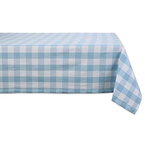 Buffalo Check Collection, Classic 104″ x 60″ (Rectangular) Light Blue & White
