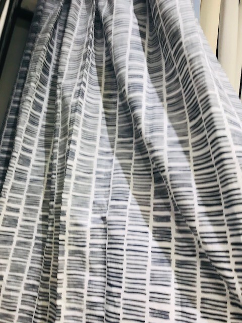 Ballard Designs Hatch Geometric Drapes Set 2 Navy Blue 84 Curtains Panels Pair🦩