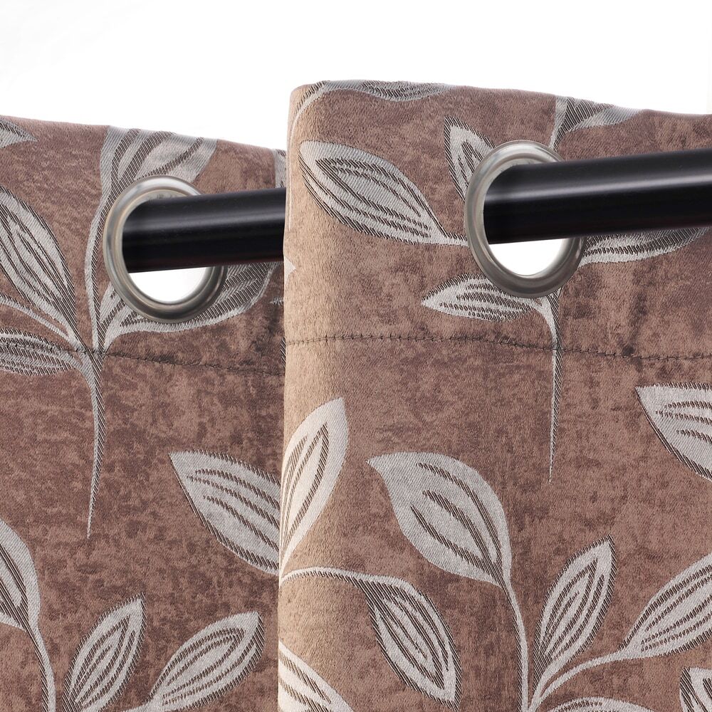 Set 2 Rose Pink Leaves Curtains Panels Drapes Pair 63 84 96 108 in L Darkening