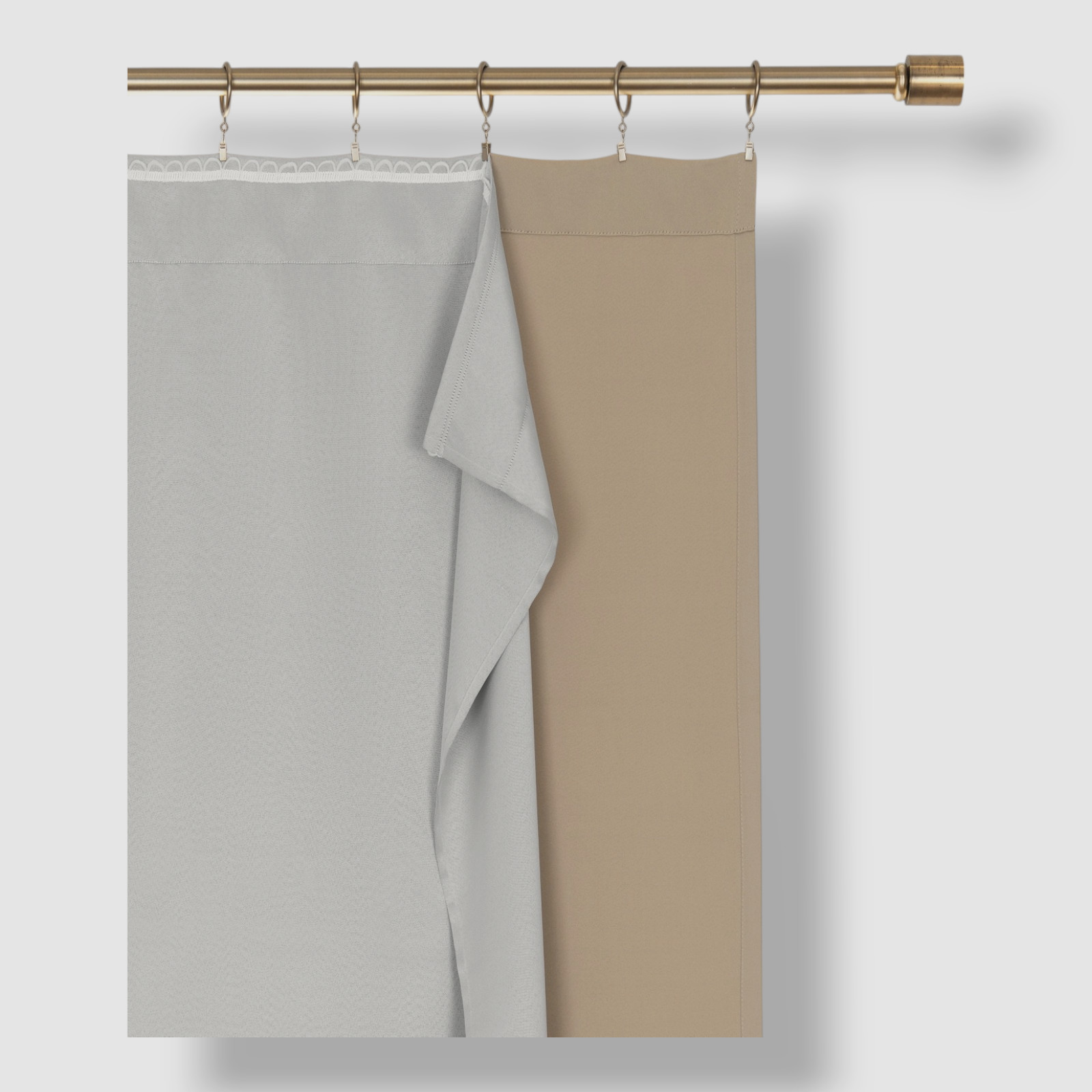 Elrene SunVeil Gray Extra Wide Thermal Blackout Curtain Liner Size 40″x 60″
