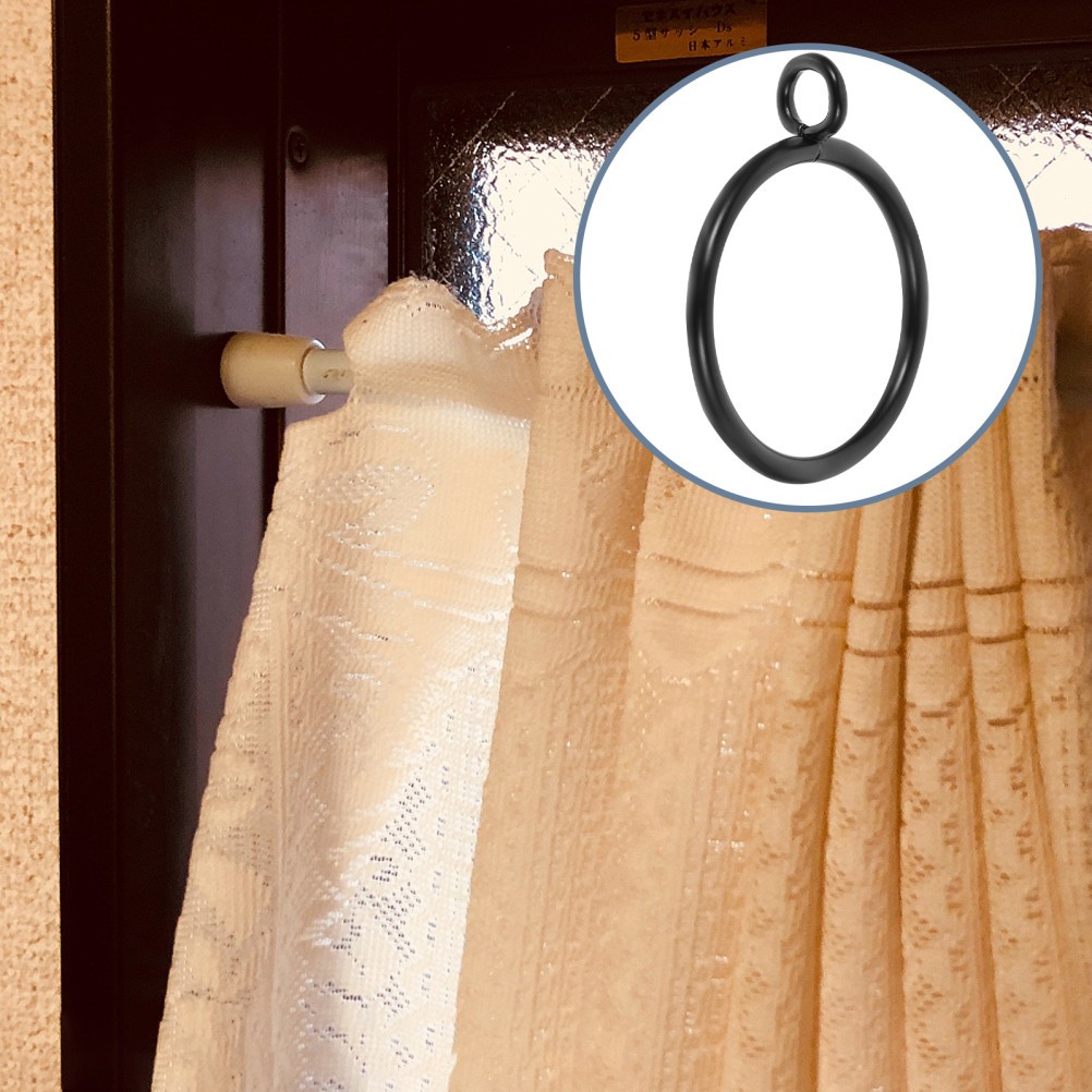 40 Pcs Curtain Fixing Ring Drapery Rings with Eyelets Rod for Drapes