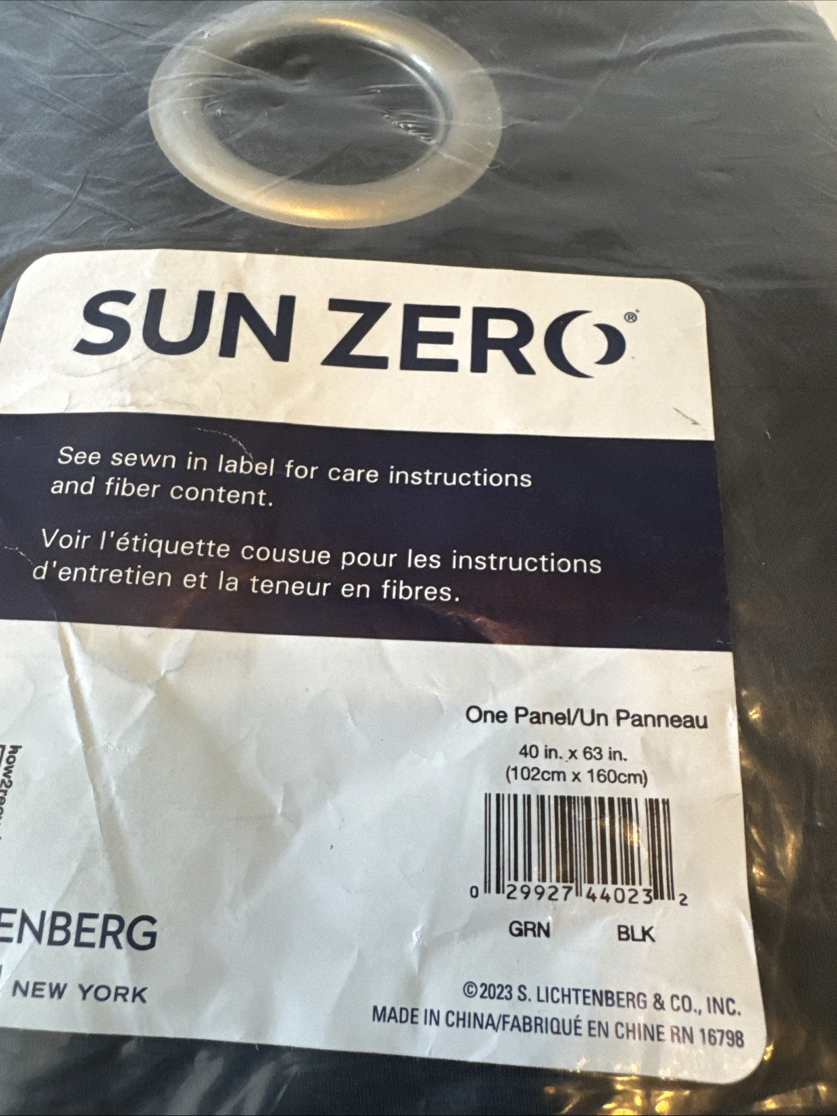 Sun Zero Oslo Theater Grade Blackout Grommet Top Curtain Panel 40″ X 63″ Black