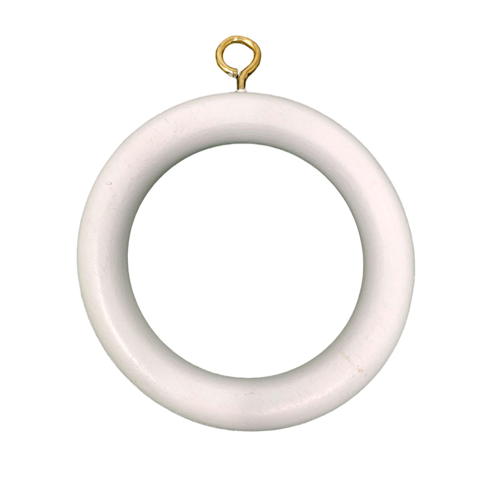 Premium 12 Pcs 12 Pcs Wooden Curtain Drapery Rings, Pure White for 0.5 to 1.2…