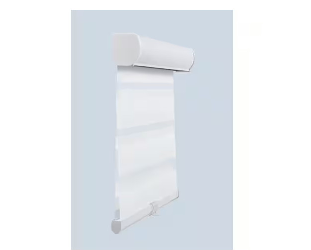 Harper Lane Pre-Cut White Cordless Light Filtering Layered Roller Shade 27″x 72″