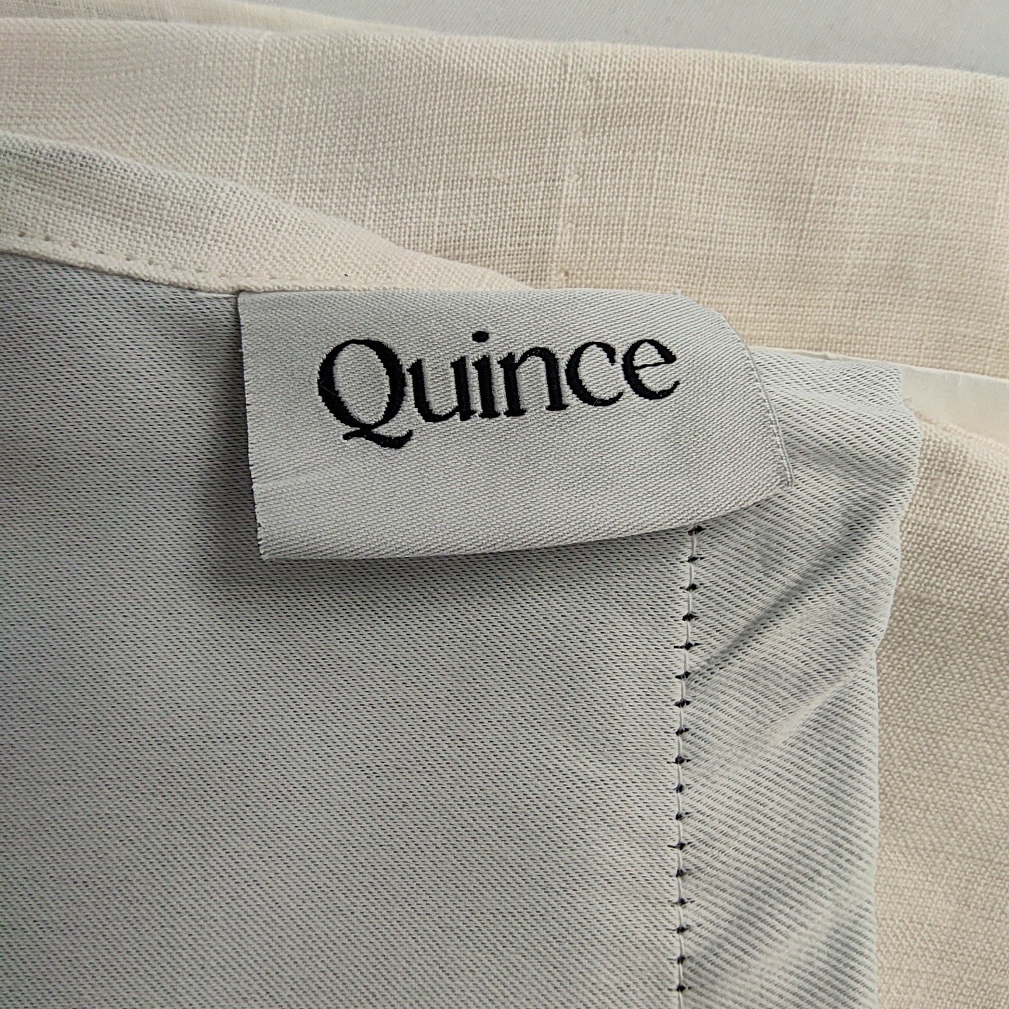 Quince Home European Linen Room Darkening Curtain Cream 48X96