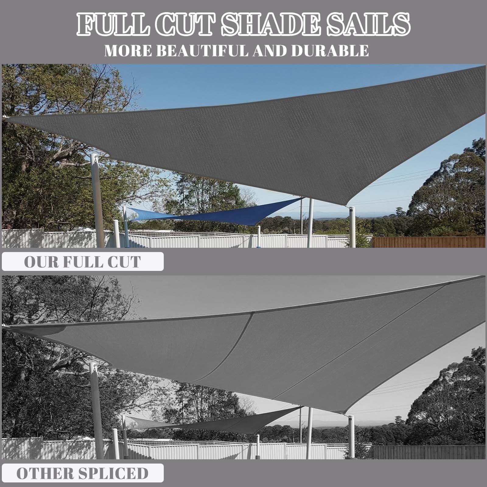 Cool Area Sun Shade Sail 12x16FT Rectangle 1 2′ x 1 6′, Dark Grey