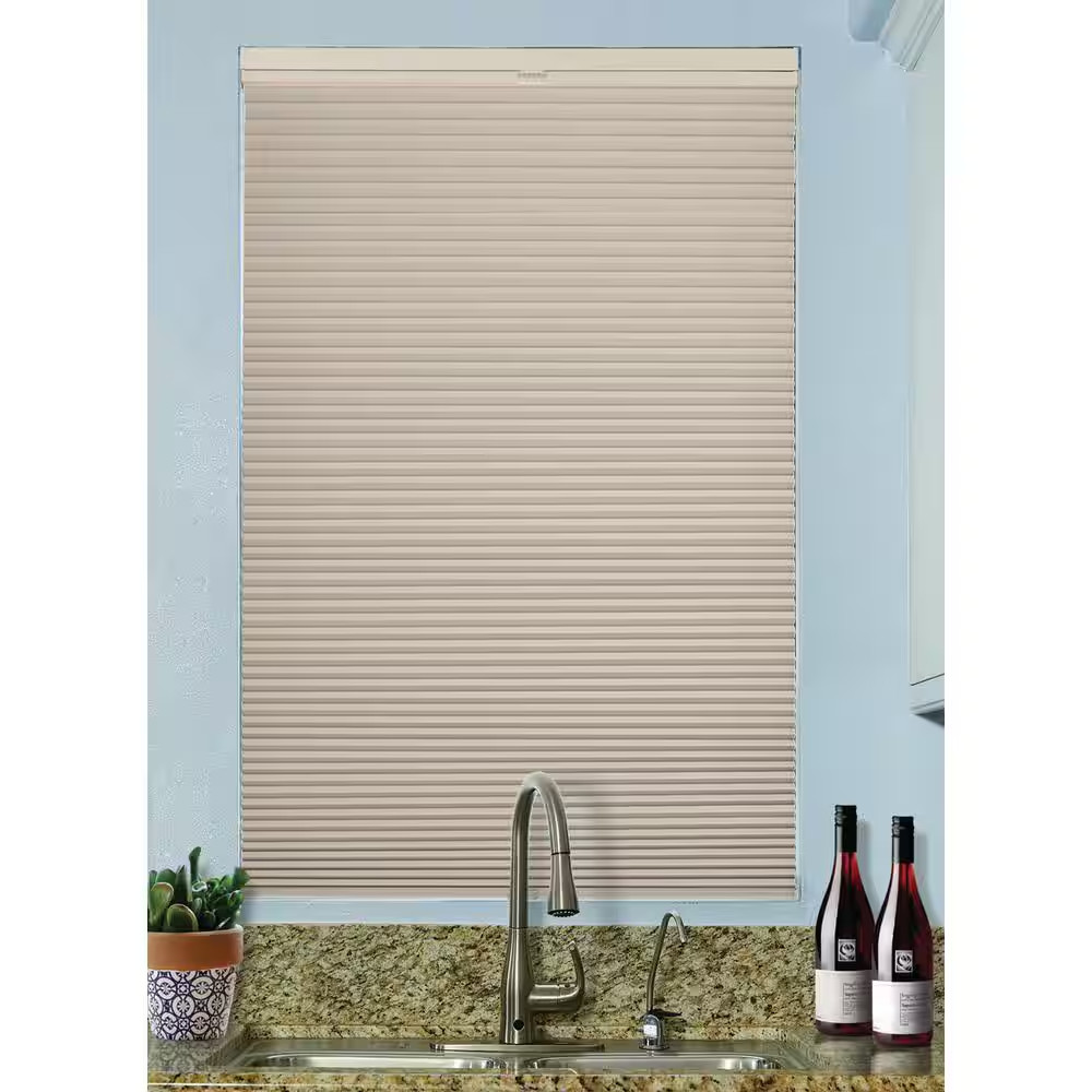 Fawn Cordless Top-Down/Bottom-Up Blackout Fabric Cellular Shade 9/16 In. Single