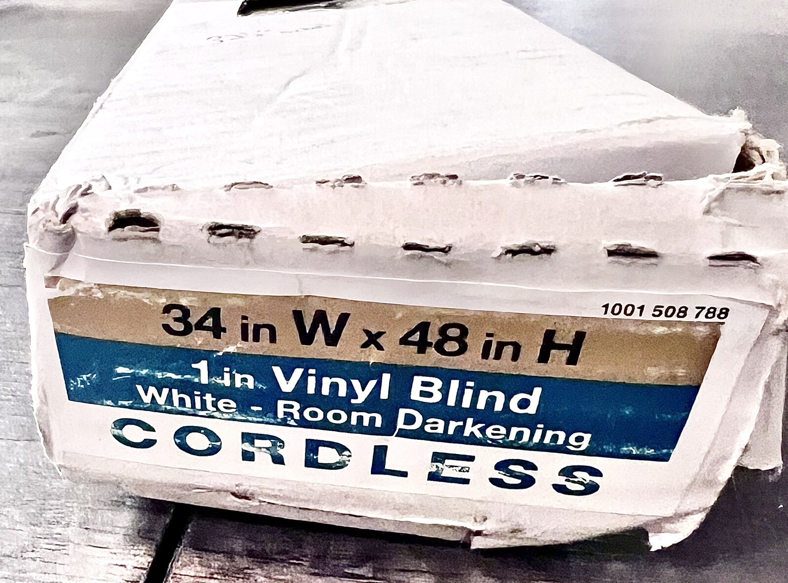 Hampton bay 10793478184255 White Cordless 1 in. Vinyl Mini blind 32-1/2” W x 48”
