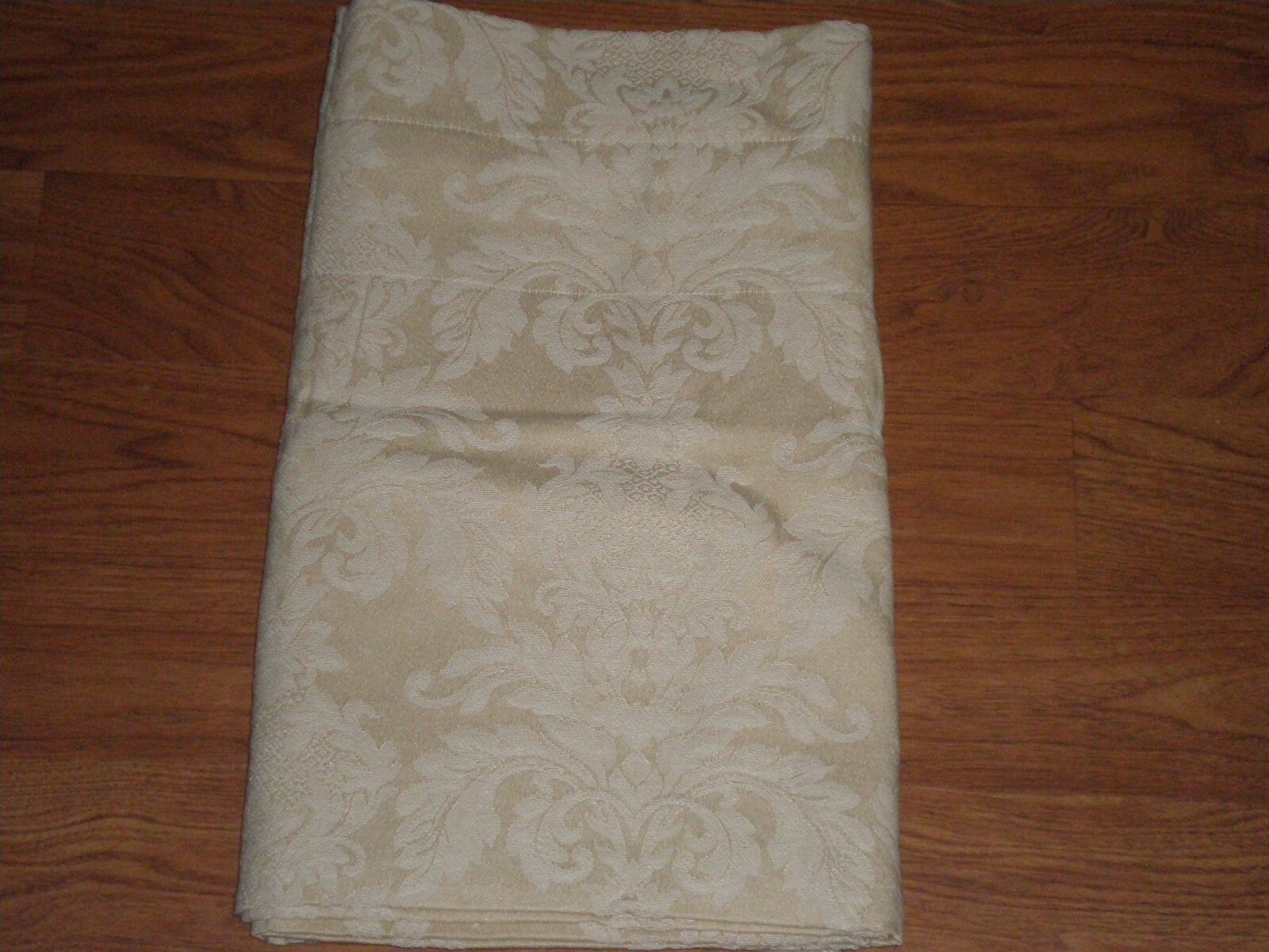 Burlington Damask Blouson Valance Acanthus Leaves Floral Cream Classic New