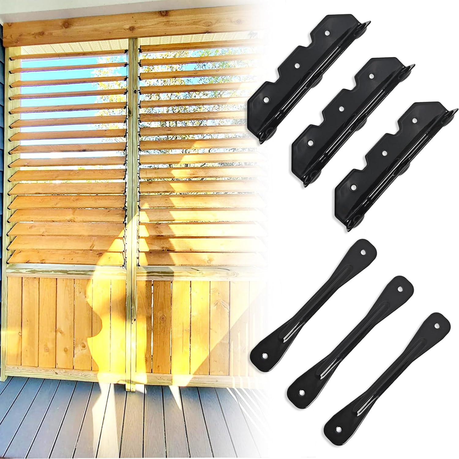 Decorative Fence Louver System, Louver Hardware System for Blinds and Shutters,