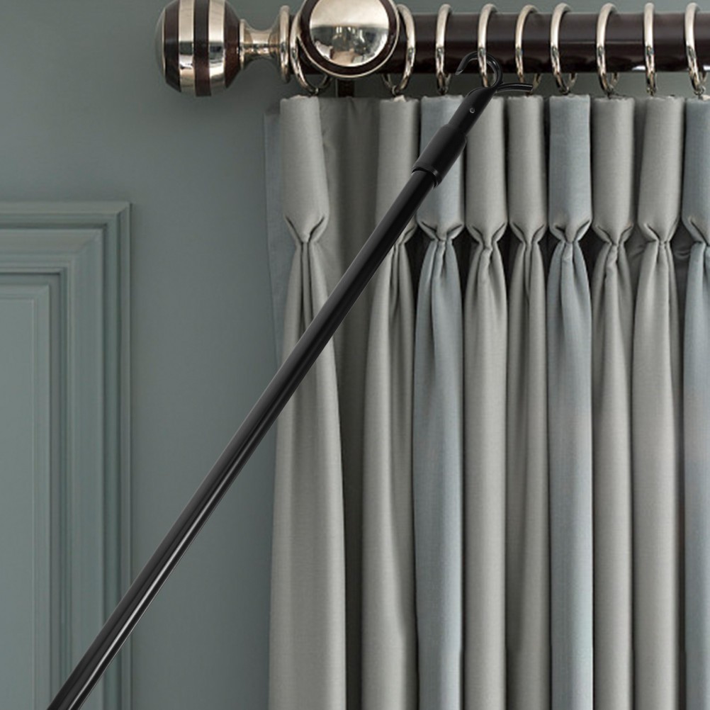 Adjustable Black Aluminum Blind Tilt Wand Rod for Vertical Window Curtains