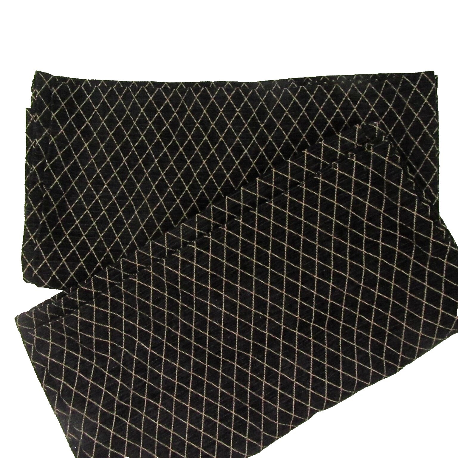 JCPenney Lattice Black Chenille 2pc 84 x 84 Drapery Panel Set