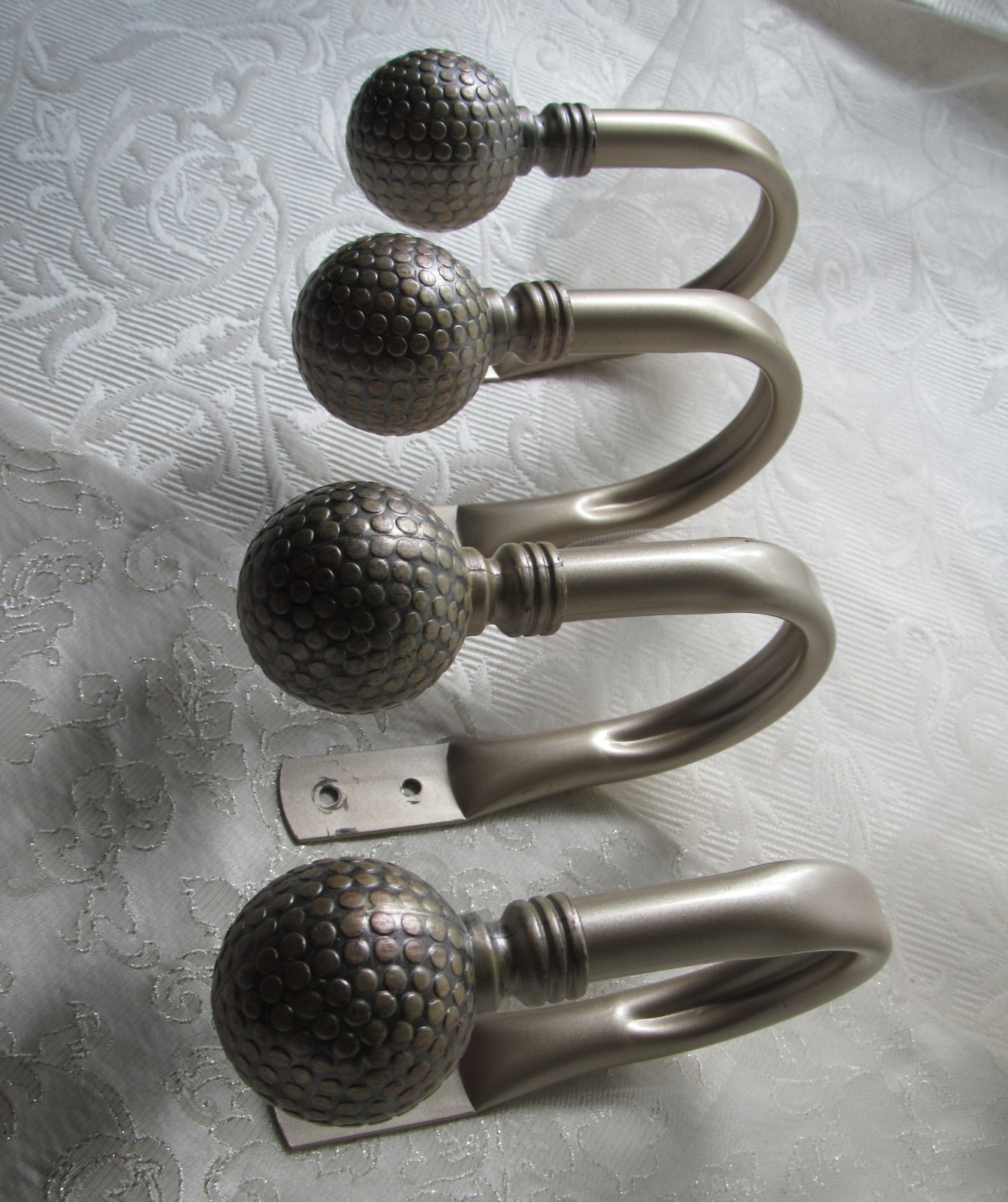 4 drapery tie-backs,metal hook tie-back,contemporary modern design,curtain hooks