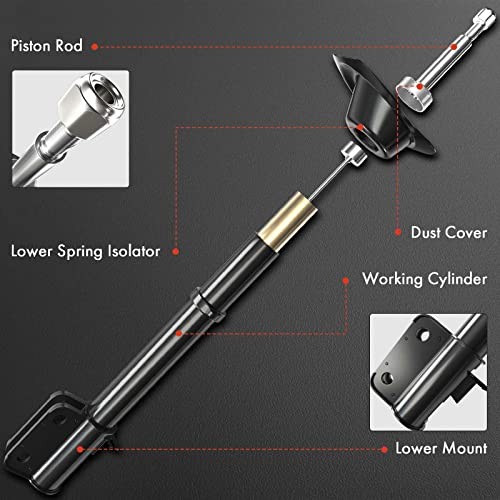 Front Pair (2) Strut Assembly Compatible with Mazda 626 1998 1999 2000 2001
