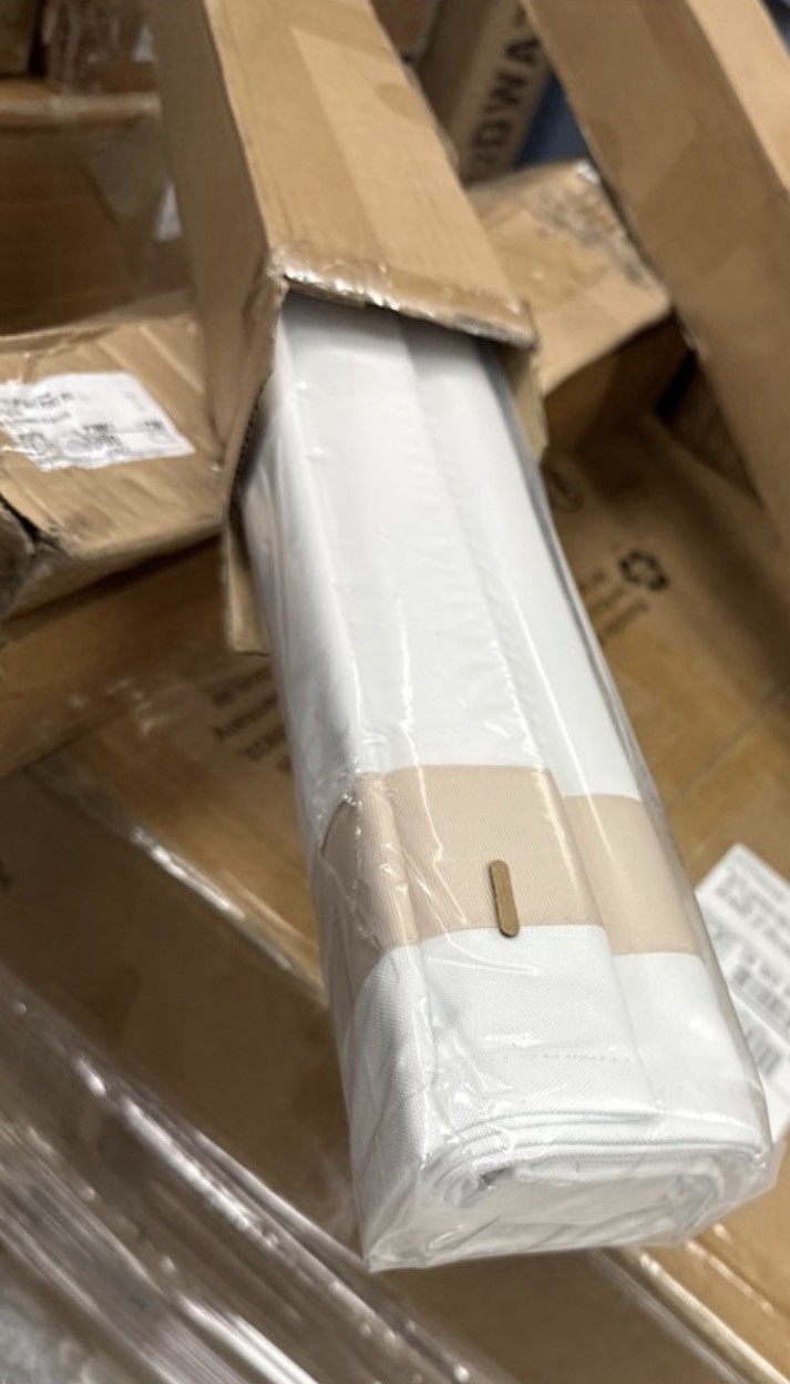 Sun Zero Olander Ribbon Border Total Blackout Cordless Roman Shade 31×64 Taupe