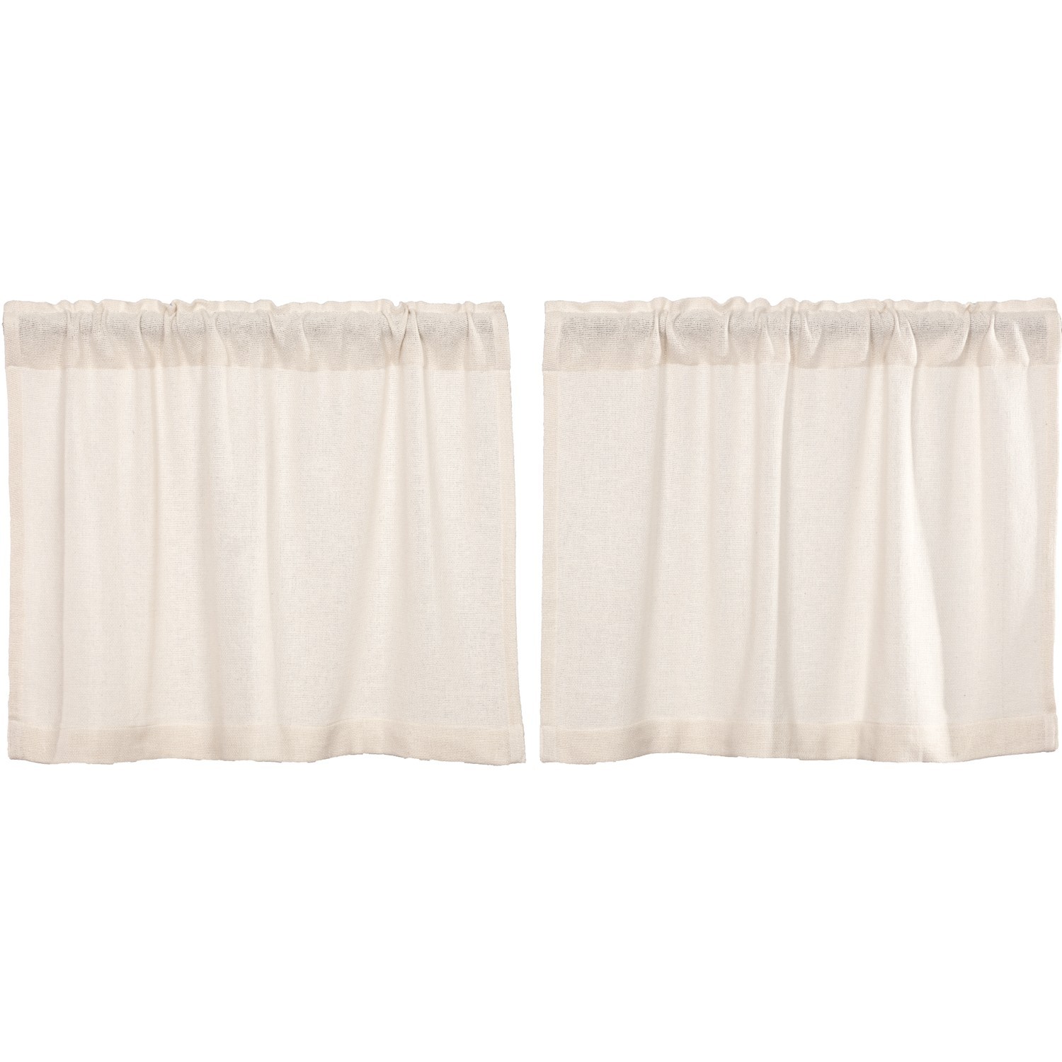 Burlap Antique White Tier Set 36″ Long Rustic Country Primitive Cafe’ Cotton