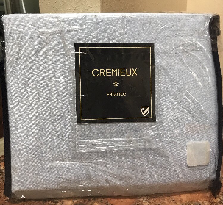 Cremieux Classic Oxford Cotton Window Valance 18 X 96 Blue