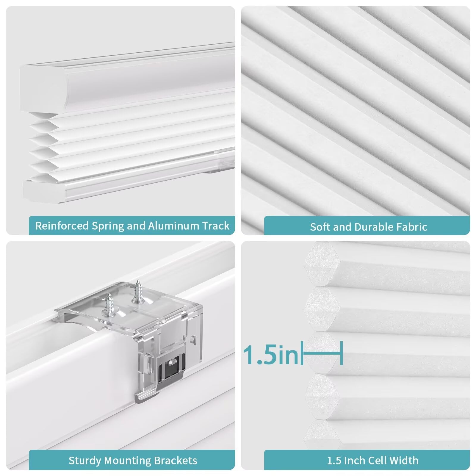 Myshade Cellular Shades Cordless Light Filtering Windows Blinds For Bedroom