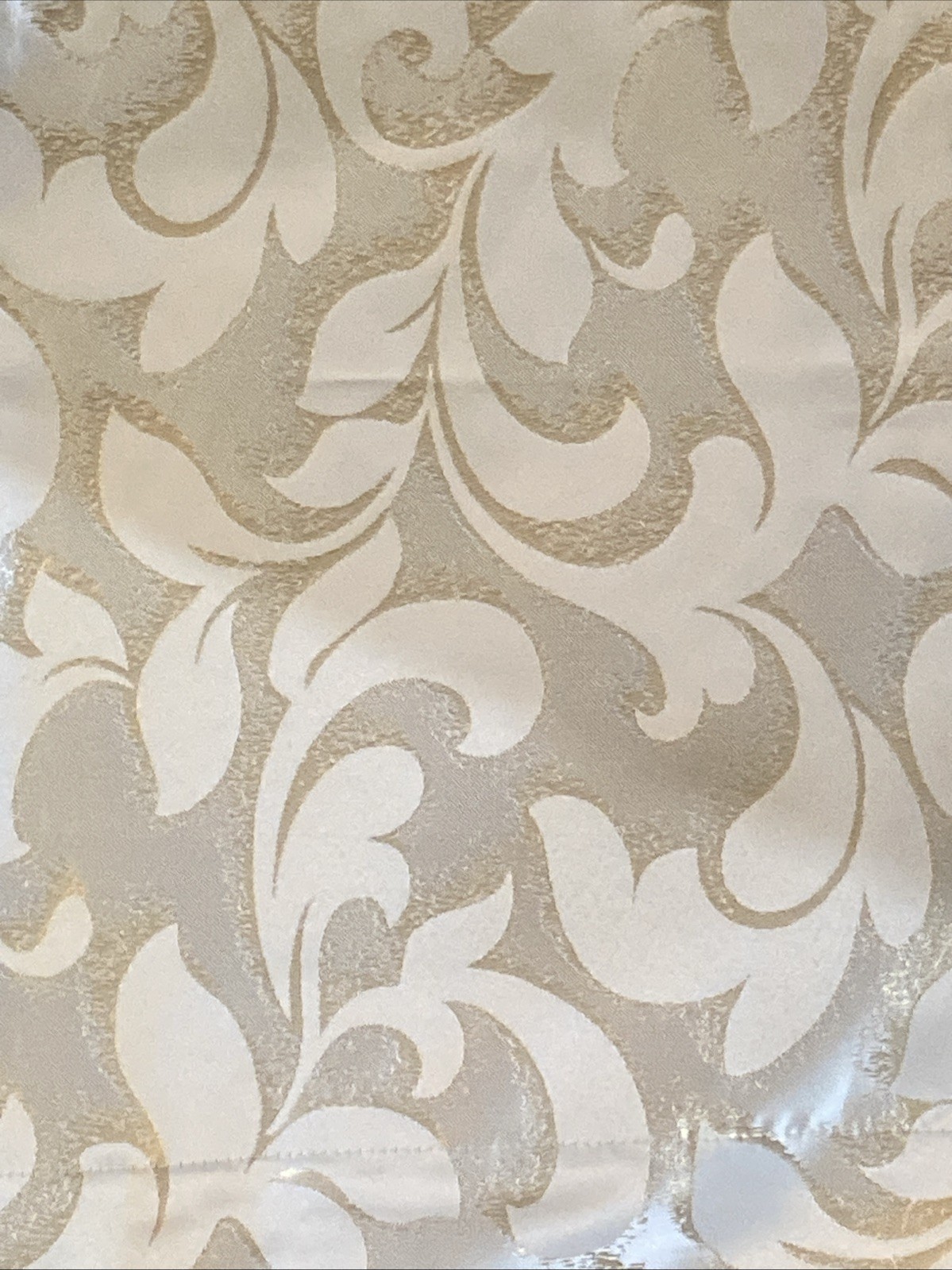 CALLISTO HOME 36 x 96” Curtain Panels Gold Foil Floral Metallic Accents 2Pc Set