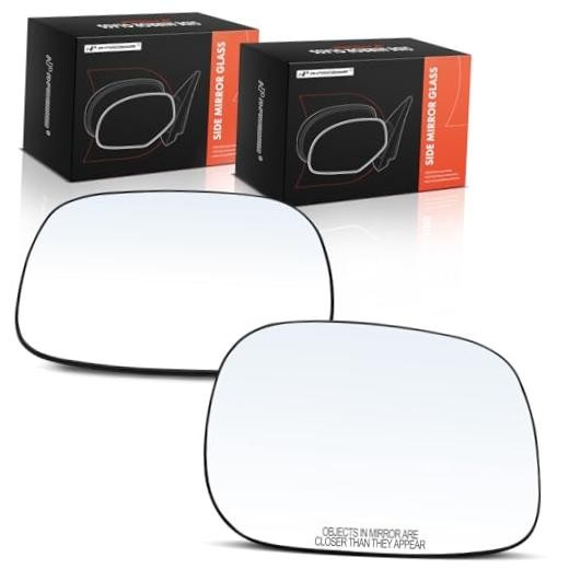 2-PC Driver and Passenger Side Heated Mirror Glass with Backing Plate