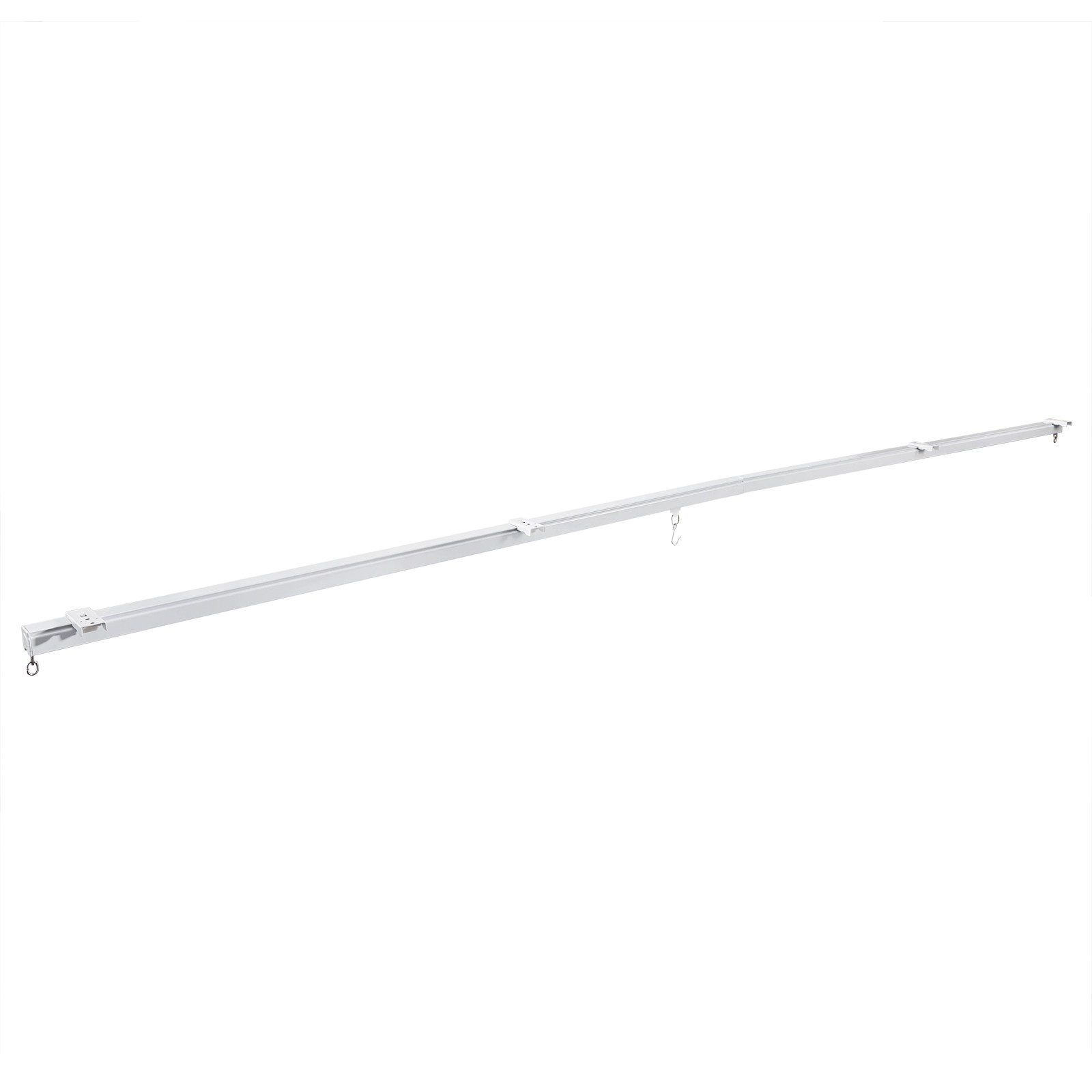 Ceiling Mounted Curtain Track Kit w/ Hooks 3ft-6ft Curtain Track for Space,White