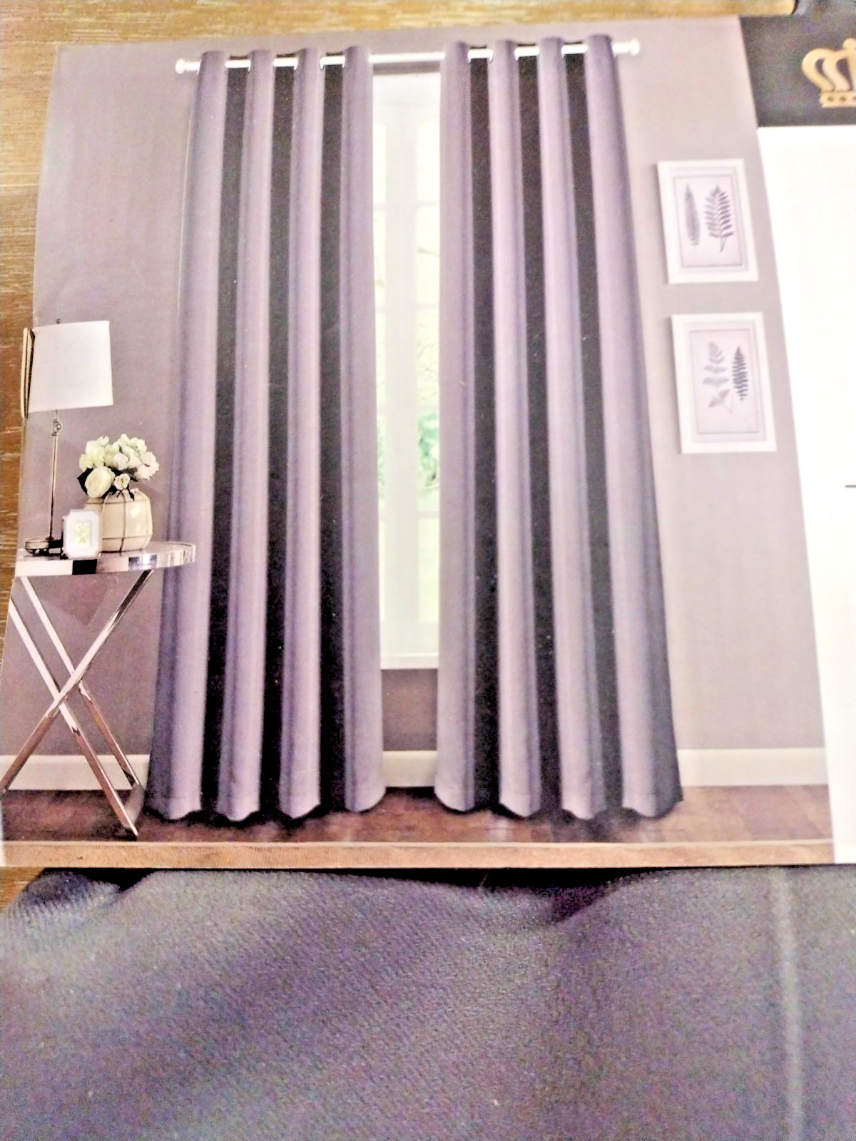 Regal Comfort Blackout Curtain Panel with Grommet Top (Charcoal) C1