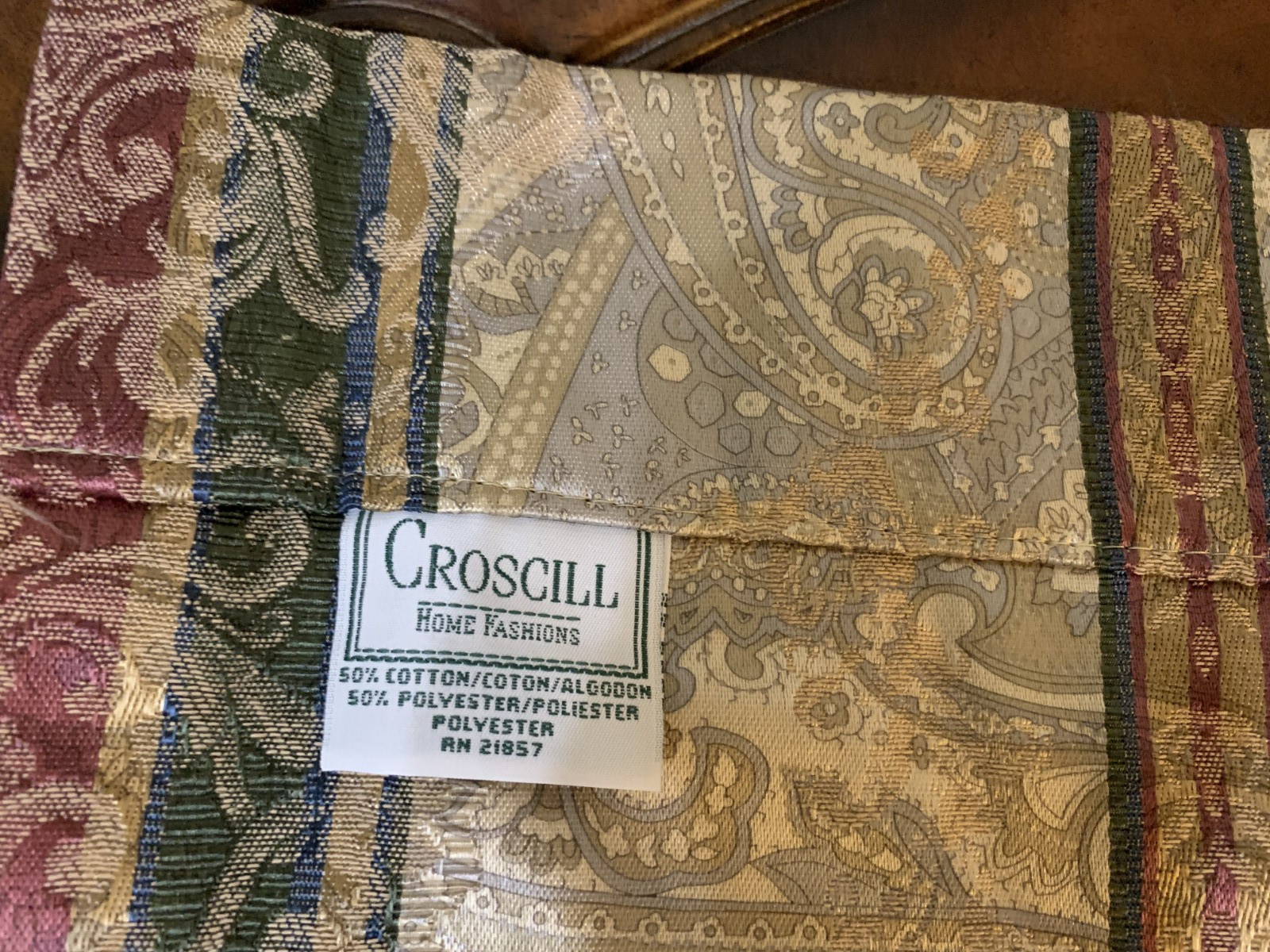Croscill Dover Manor Townhouse Blouson Valance 84″ x 17.5″ Cotton Blend USA