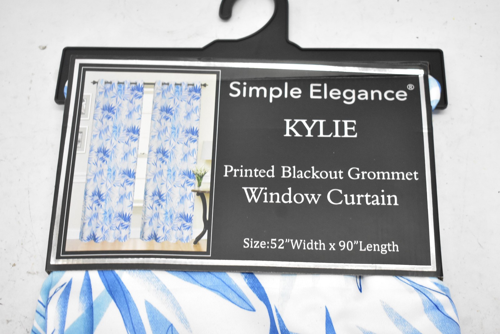 Simple Elegance KYLIE Blackout Curtain Panel 52×90 Blue Grommet Made To Measure