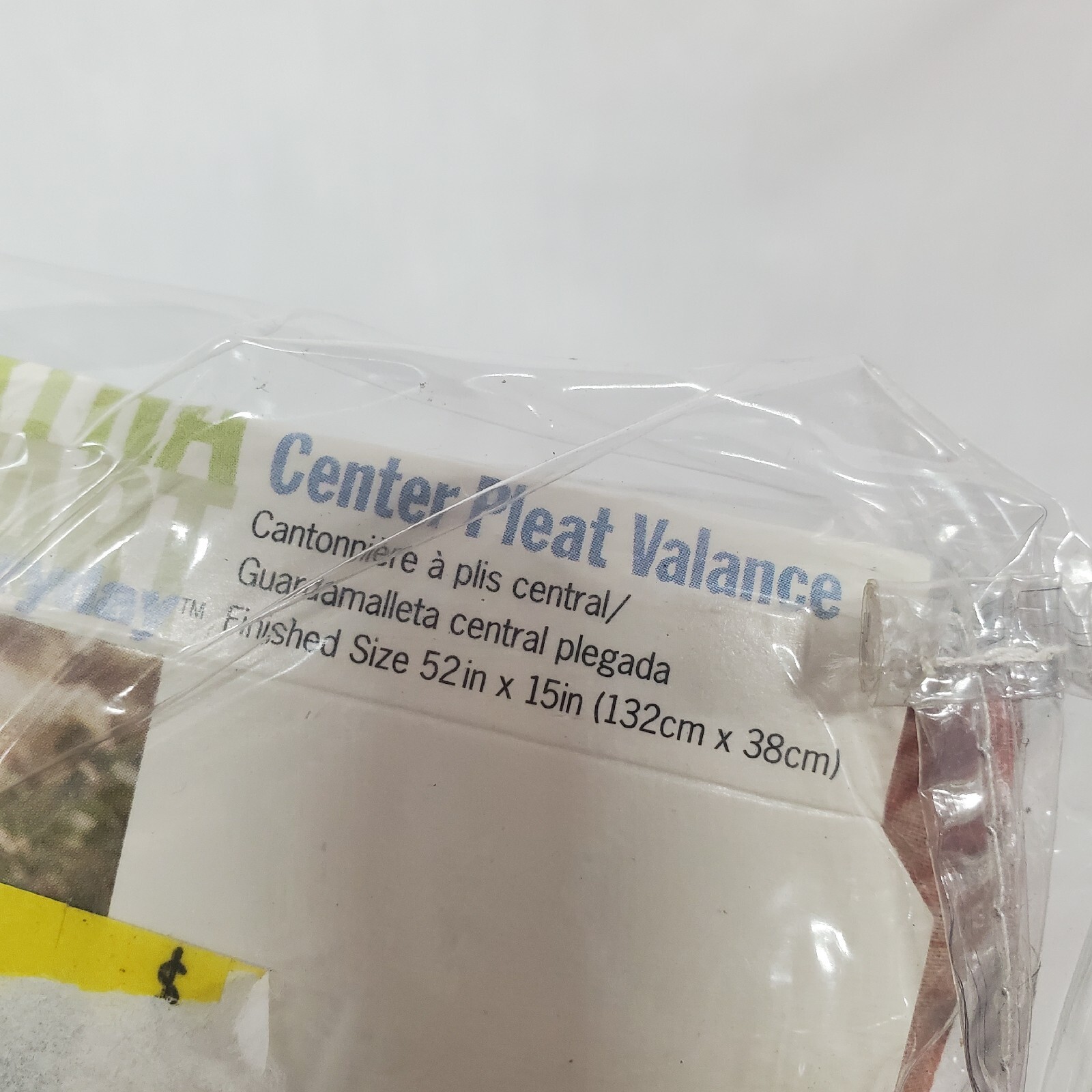vtg Martha Stewart Everyday Center Pleast Valance 52 X 15 Oakleaf Floral Blue