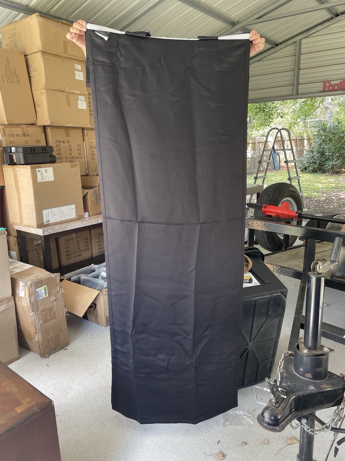 Blackout Door /window Curtain With hook/loop fasteners To Attach To Door Or Wall