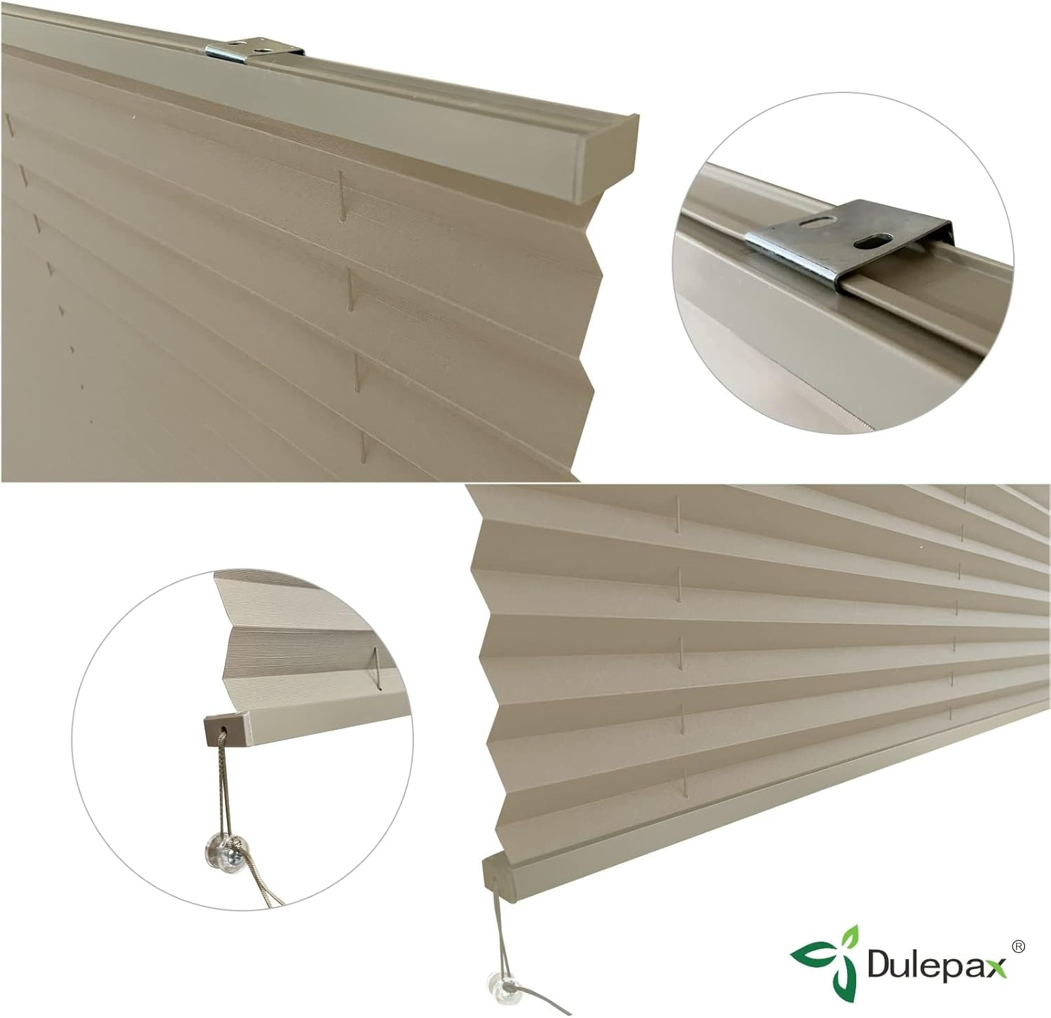 Dulepax RV Blinds,Rv Pleated Shades,Rv Blinds Pleated Shades, 38″ W X 24″ L Capp