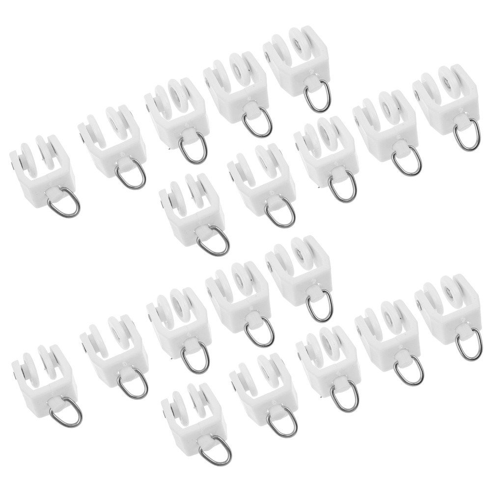 140 Pcs Drapery Rail Gliders Track Rollers Ceiling Mounted Curtain Rails