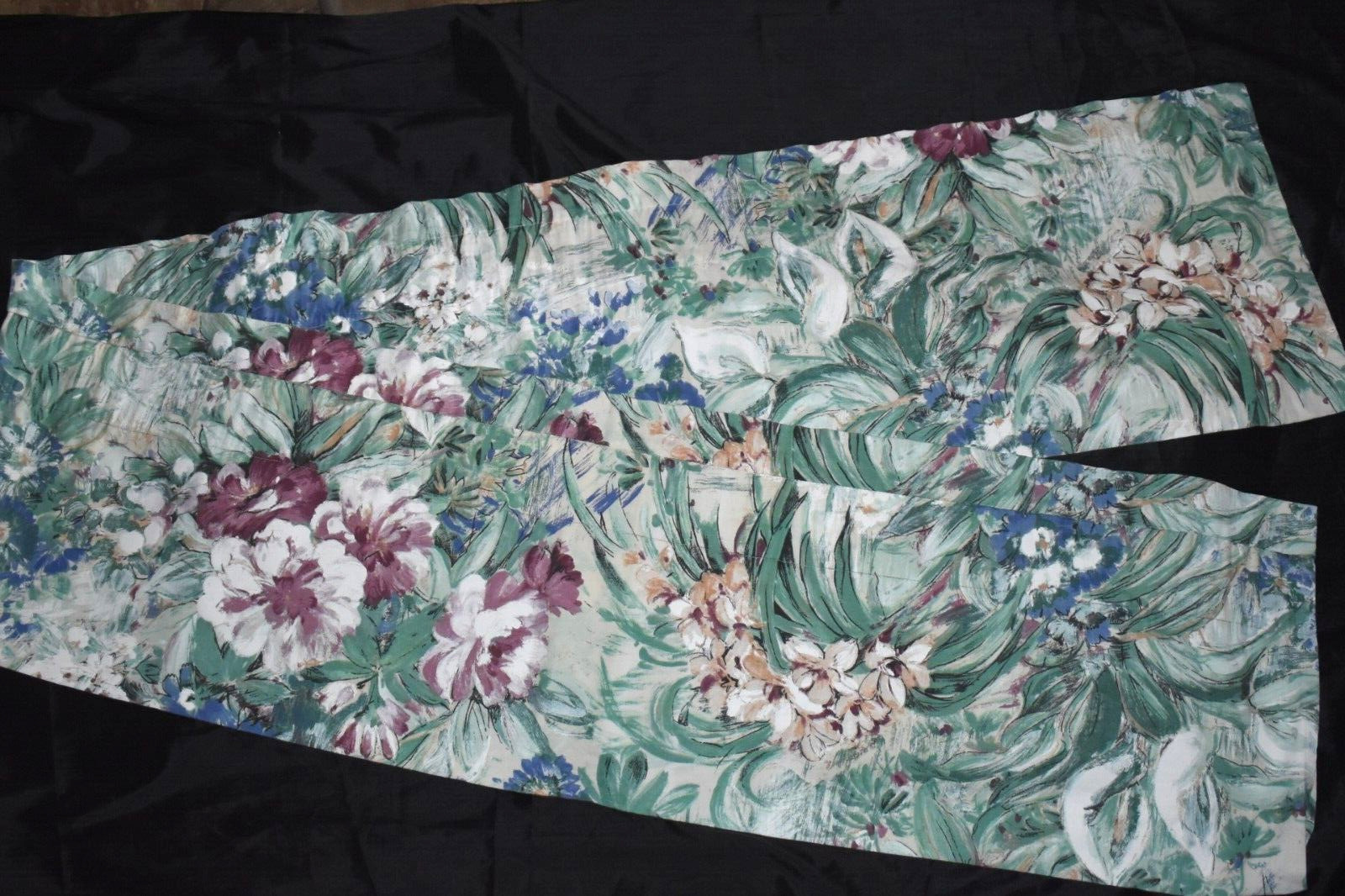 NICE Floral Valance Window Treatment Unbranded 14.5″W x 103″L Green Blue Purple