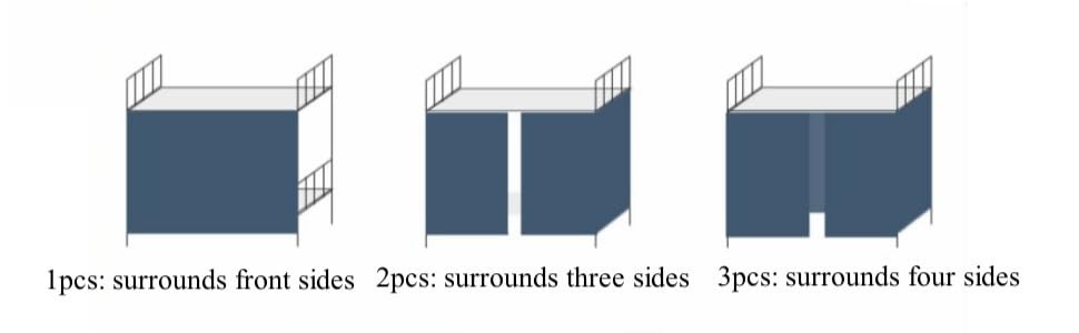 2 Pieces Upper/Bottom Bunk Bed Curtains Dorm Home Blackout Bed Cloth Curtain