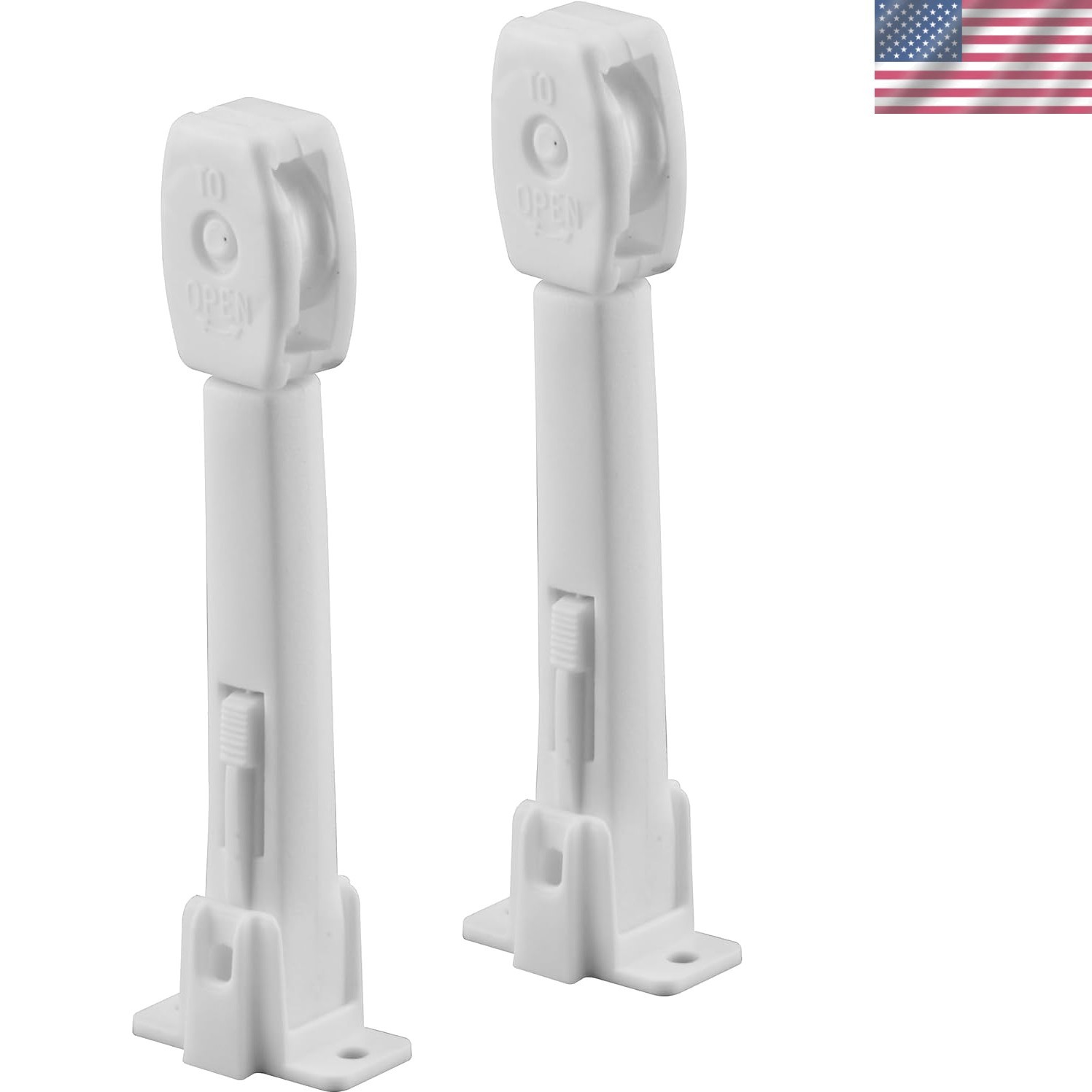 U 9252 Drapery Cord Tension Spring and Pulley, with Hook, spring-loaded 2 Pack