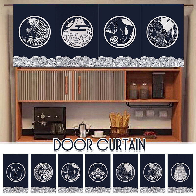 Japanese Tea Room Partition Door Head Curtain Teahouse Short Hanging Decoration