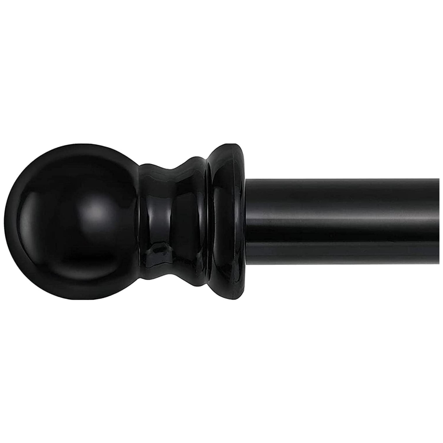 Extendable Black Curtain Rod – 120″-200″ for Sliding Doors