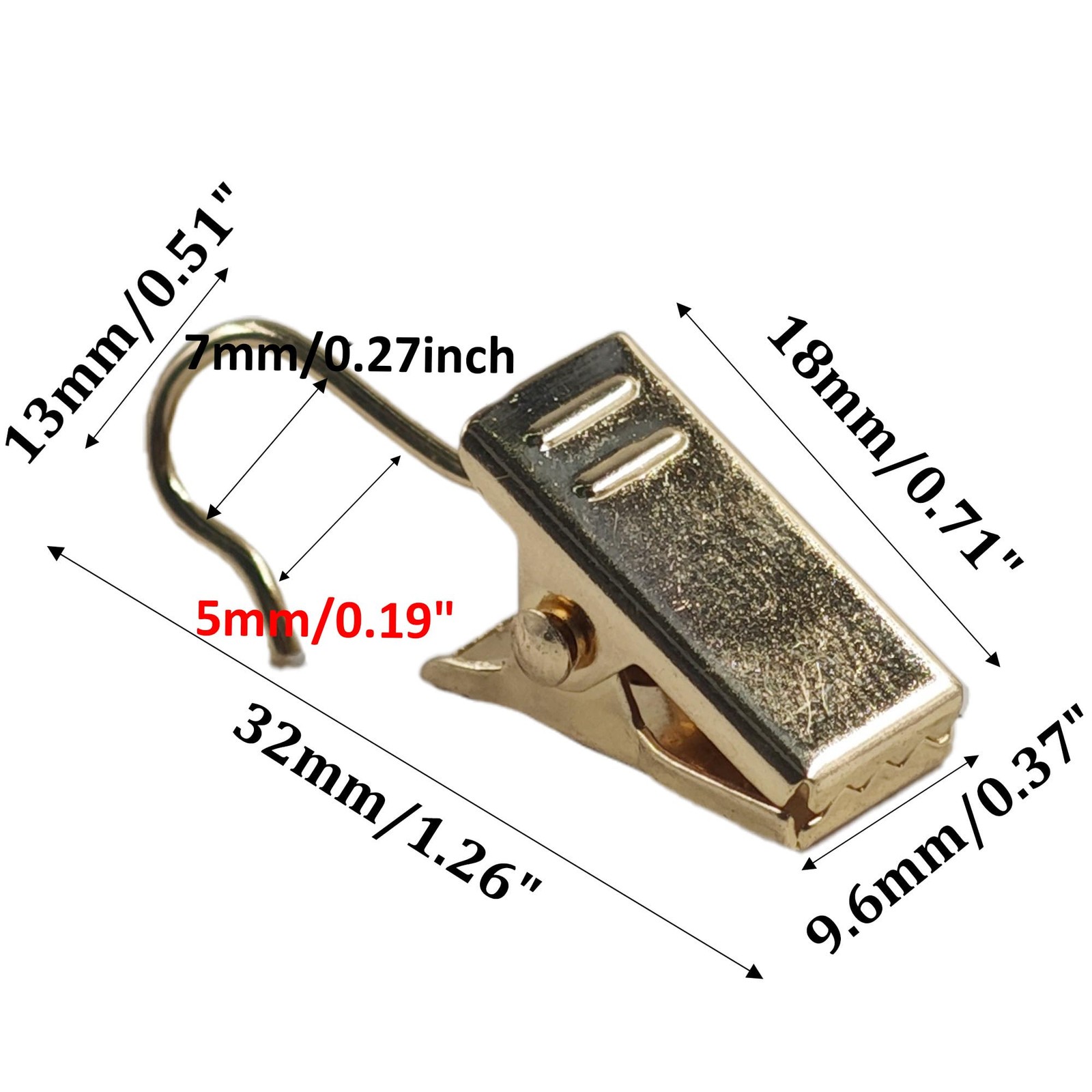 30Pcs Gold Small Curtain Clips with Hooks, Mini Metal Hook Clips for Photos, …