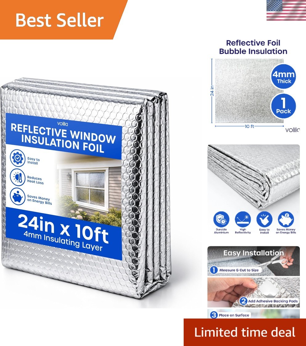 Reflective Window Insulation Foil, Double Side Aluminum Foil Bubble Insulatio…